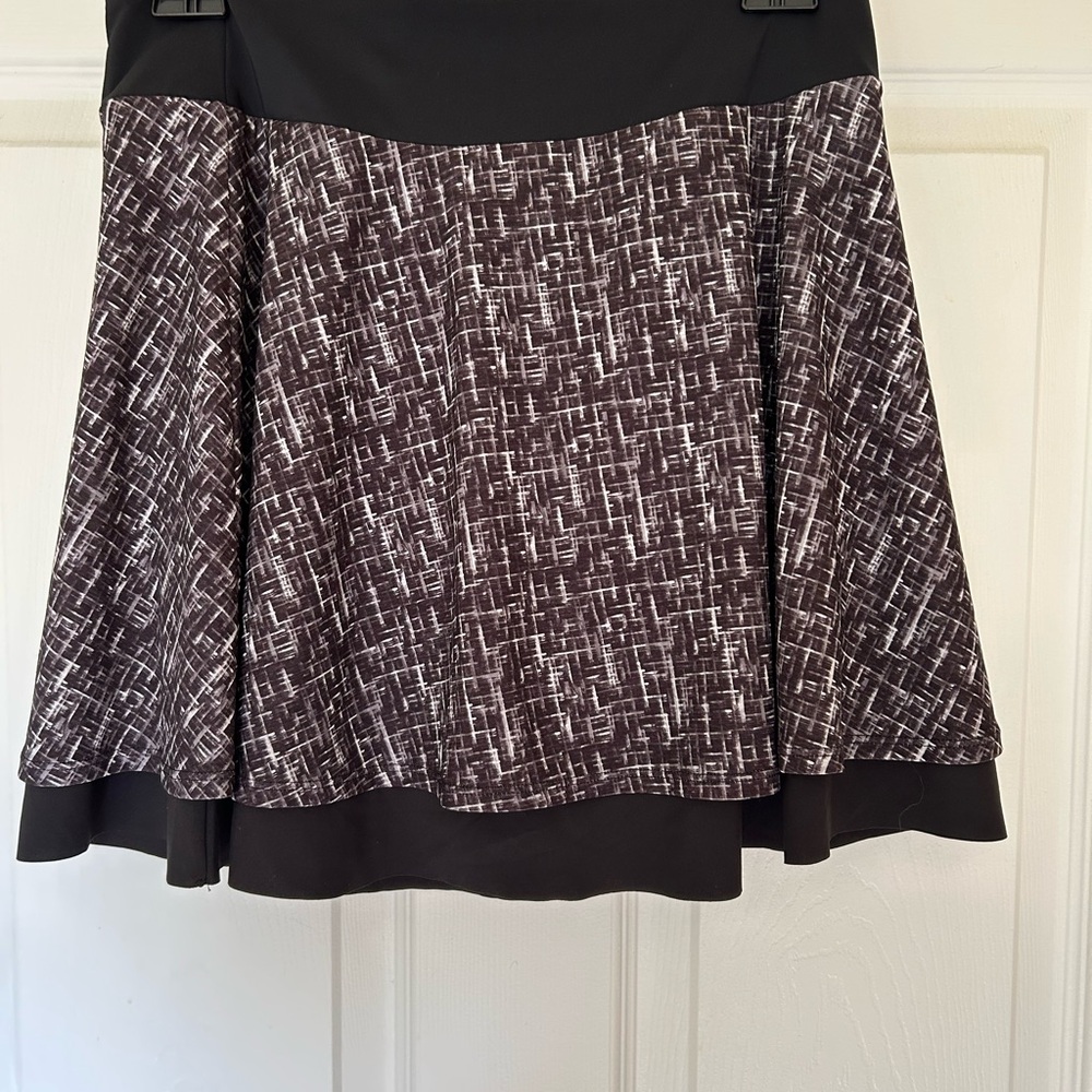 CALIA by Carrie Underwood Black and White A-Line Mini Skirt
